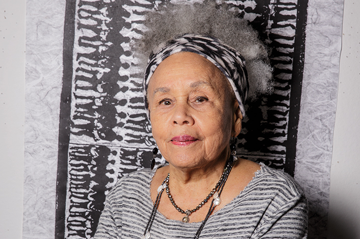 Betye Saar (b. 1926), photographed in her studio in Los Angeles in 2019.