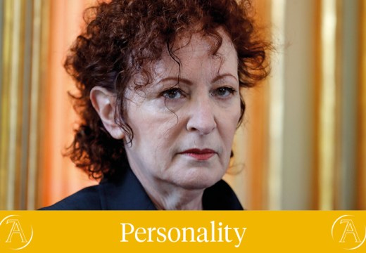 Nan Goldin photographed at the Palace of Versailles in May 2019.