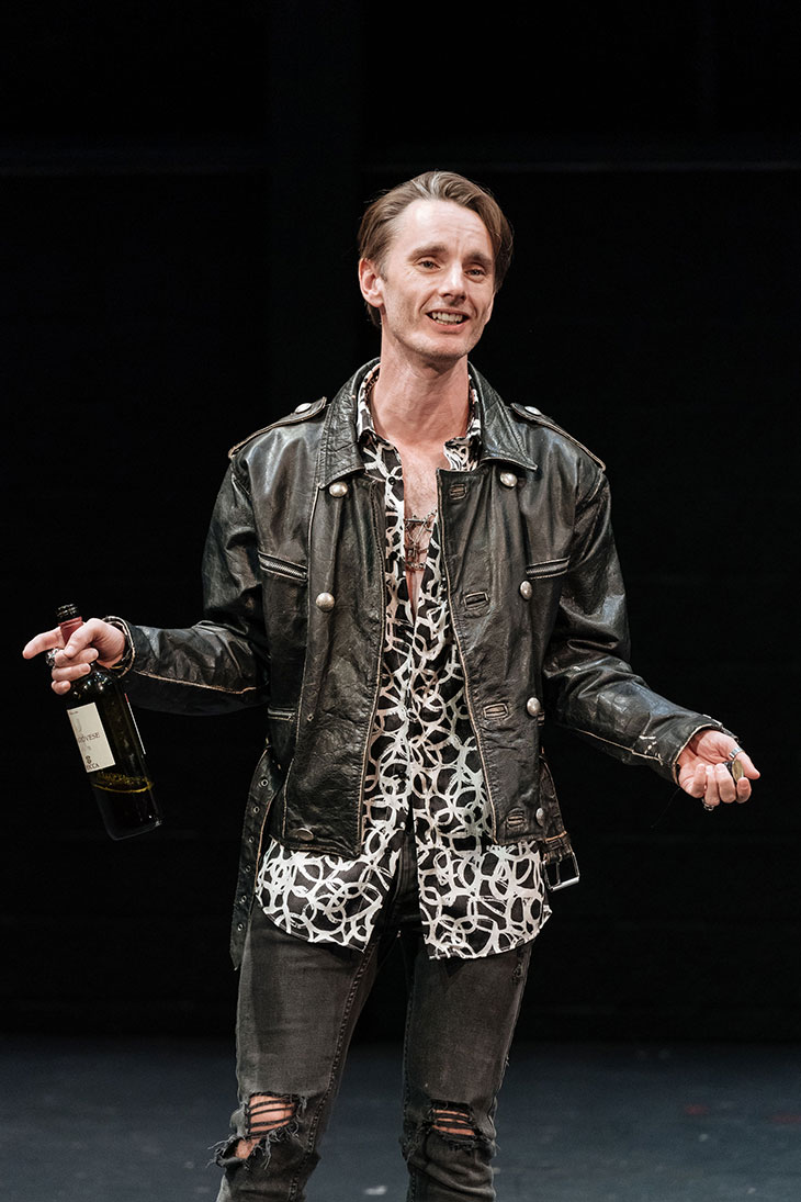 Dickie Beau as Sandro Botticelli in Botticelli in the Fire at Hampstead Theatre, London, 2019.