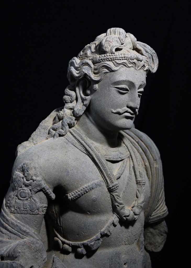 Standing schist Boddhisattva (2nd–3rd century AD), northwest Pakistan
