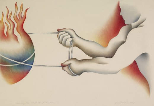 Driving the World to Destruction (1983), from the Powerplay series (1983–87), Judy Chicago.