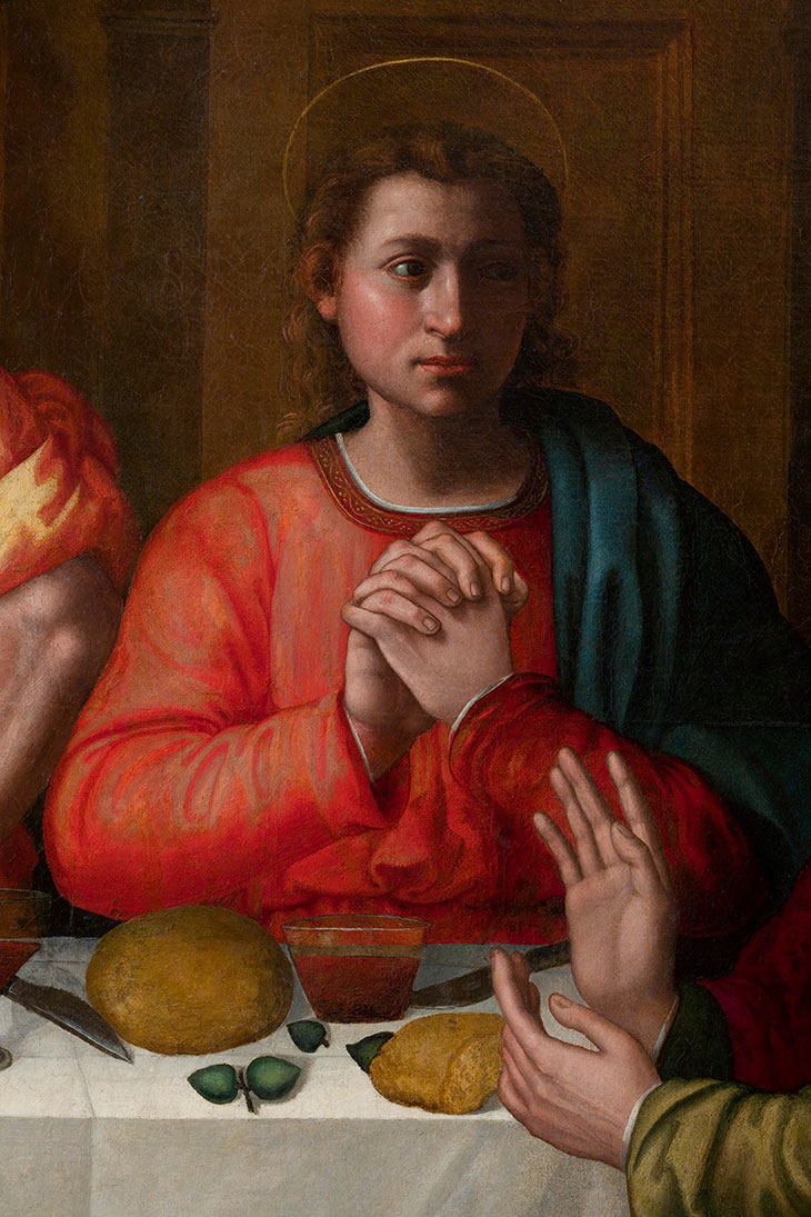 Last Supper (detail; c. 1560s), Plautilla Nelli. Museo di Santa Maria Novella, Florence.