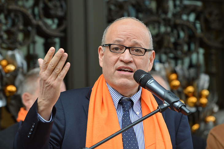 Tom Finkelpearl, NYC Department of Cultural Affairs Commissioner attends Cooper Hewitt, Smithsonian Design Museum's ribbon cutting opening ceremony at Cooper Hewitt, Smithsonian Design Museum on December 12, 2014 in New York City.