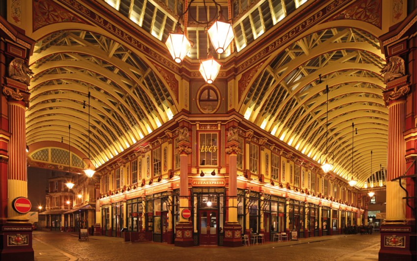 Leadenhall Market in the City of London, designed by Horace Jones (1819–87) and opened in 1881 (photo: 2011).