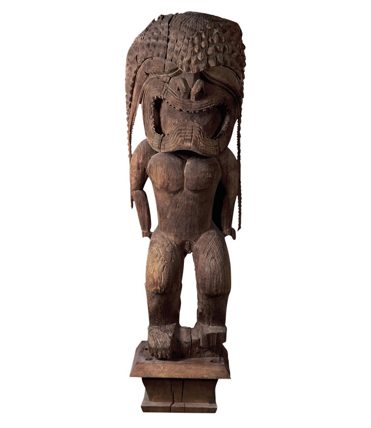 Statue of Ku (early 29th century), Hawaii. Peabody Essex Museum, Salem