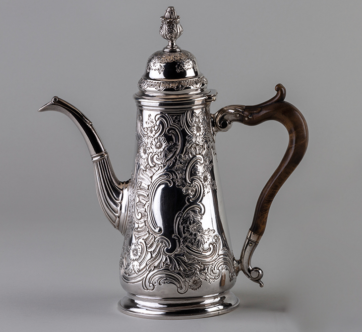 Coffee pot (c. 1760), Coline Allan of Aberdeen.