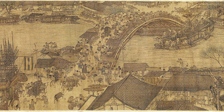 Along the River during the Qingming Festival (detail; 12th century), Zhang Zeduan. Palace Museum, Beijing
