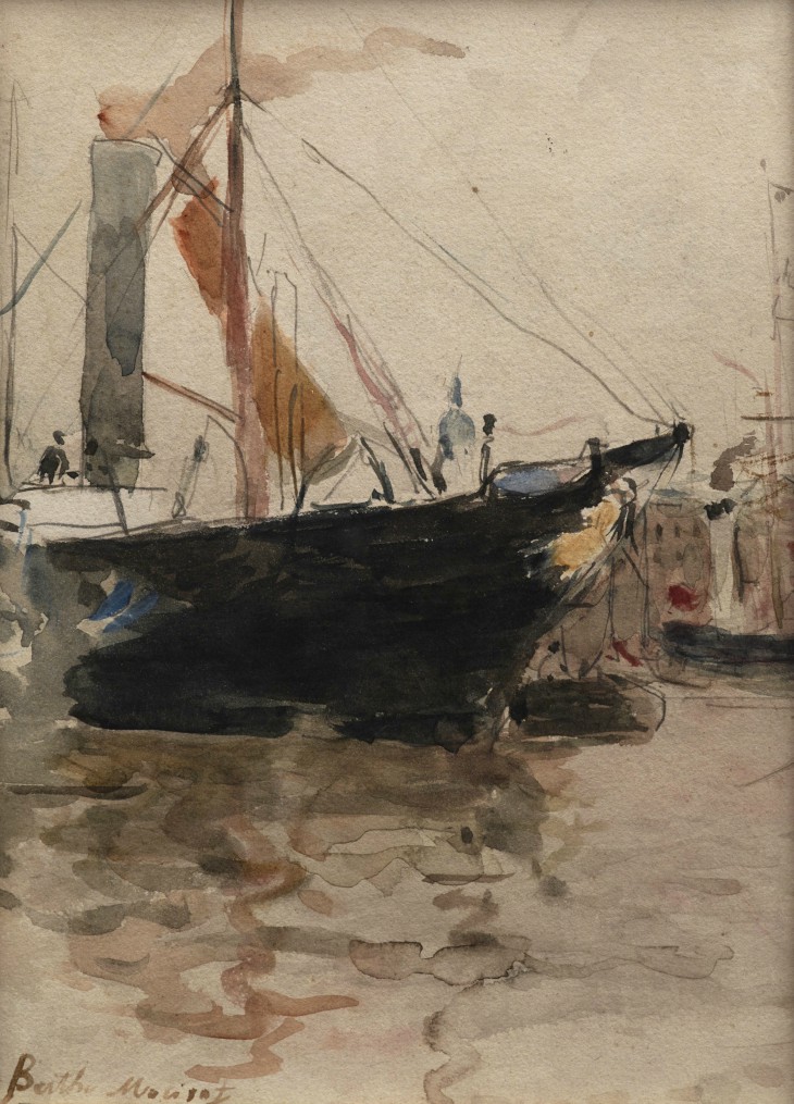 Harbor Scene (Isle of Wight) (1880), Berthe Morisot. Intended bequest of William B. Jordan and Robert Dean Brownlee.