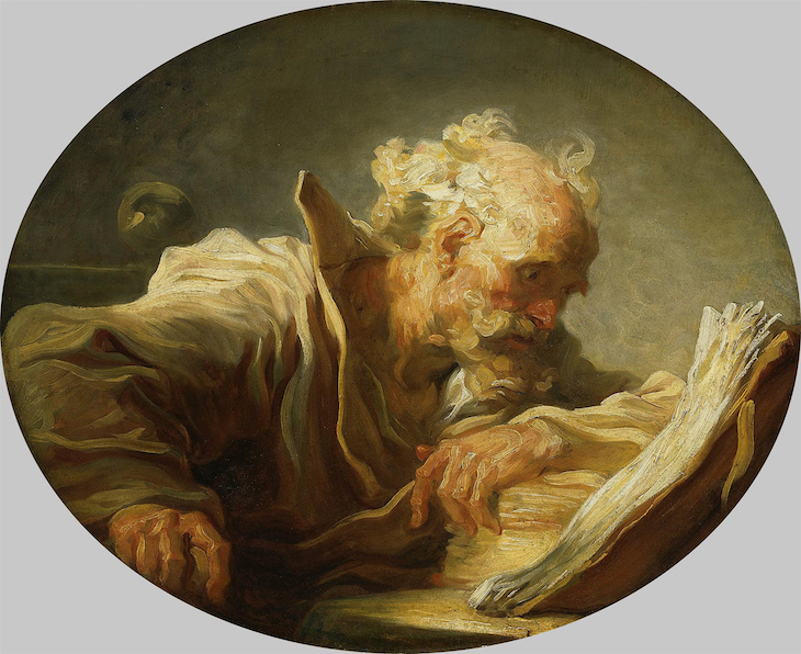 The Philosopher (c. 1764), Jean-Honoré Fragonard.