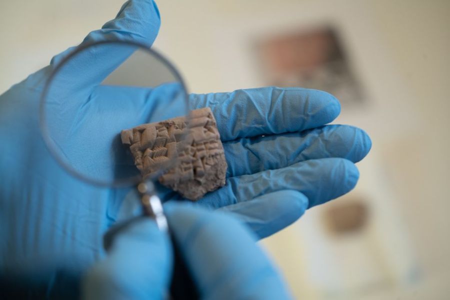 Clay tablet from Iraq, from between 2100 to 2000BC. Photo: Kyle Cassidy