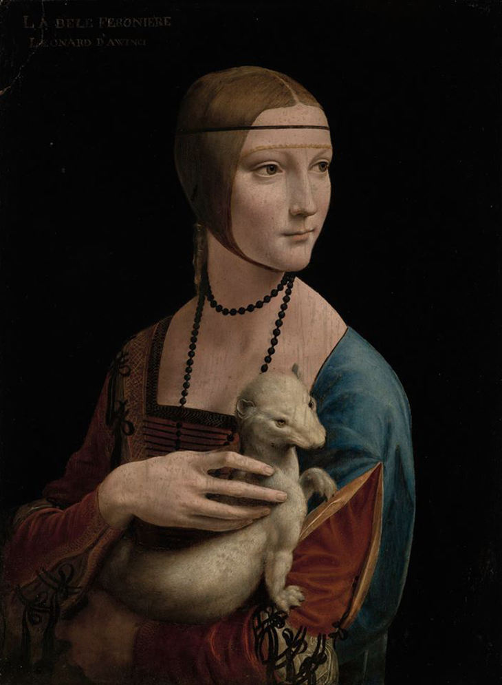 Lady with an ermine (detail), (c. 1489-90), Leonardo da Vinci. Princes Czartoryski Museum, Kraków