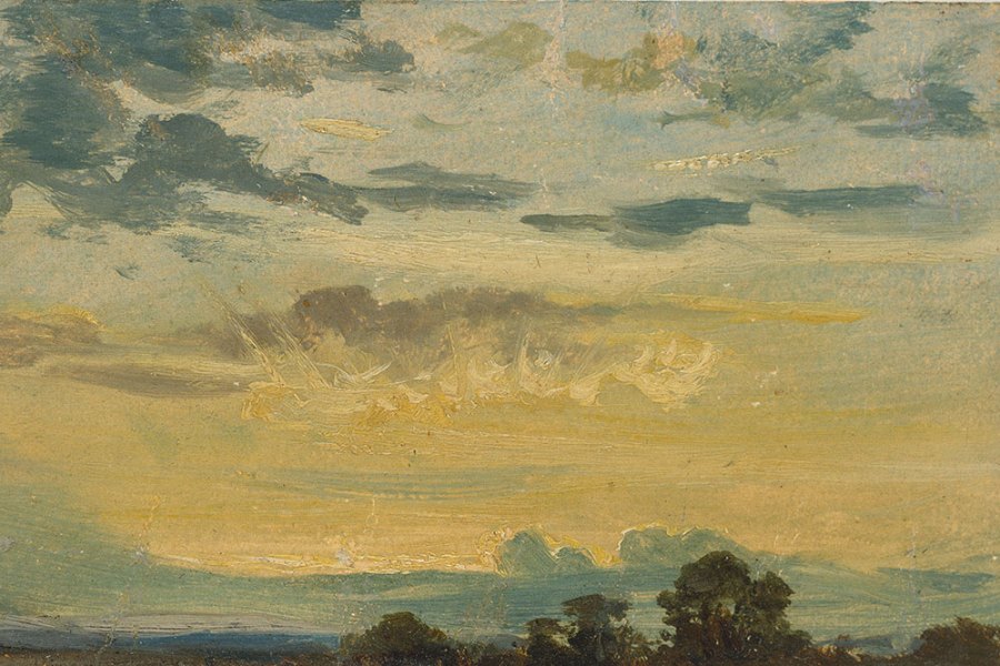 Summer Sunset (detail; c. 1820–25), John Constable.