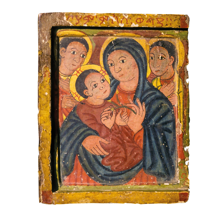 Portable icon showing the Virgin and Child, mid 15th century, Master of the Round Faces. Institute of Ethiopian Studies, Addis Ababa. Photo: Stanislaw Chojnacki