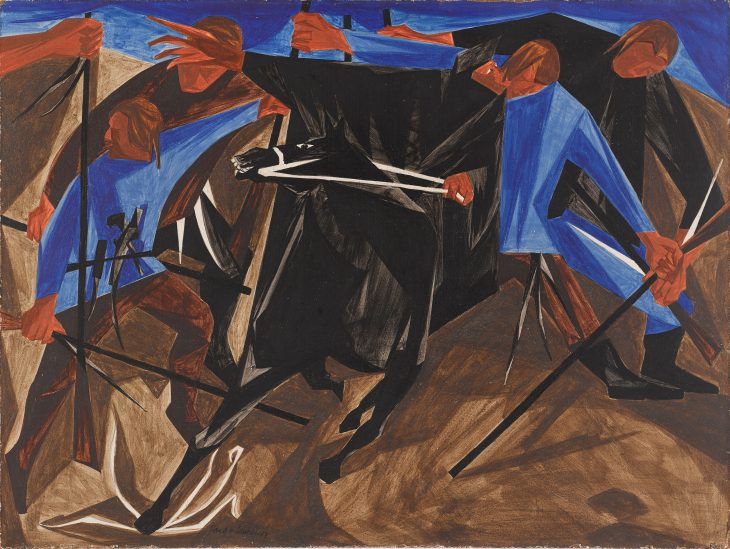 I alarmed almost every house till I got to Lexington – Paul Revere (1954), Panel 4 from Struggle: From the History of the American People (1954–56).