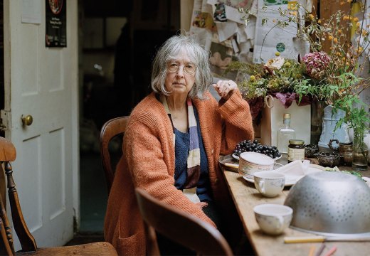 Rose Wylie photographed in her cottage in Kent in November 2019.