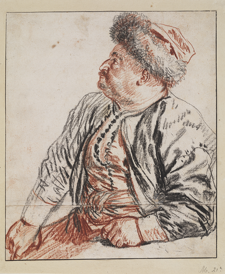 Seated Persian in Profile (c. 1715), Antoine Watteau. Teylers Museum, Haarlem.
