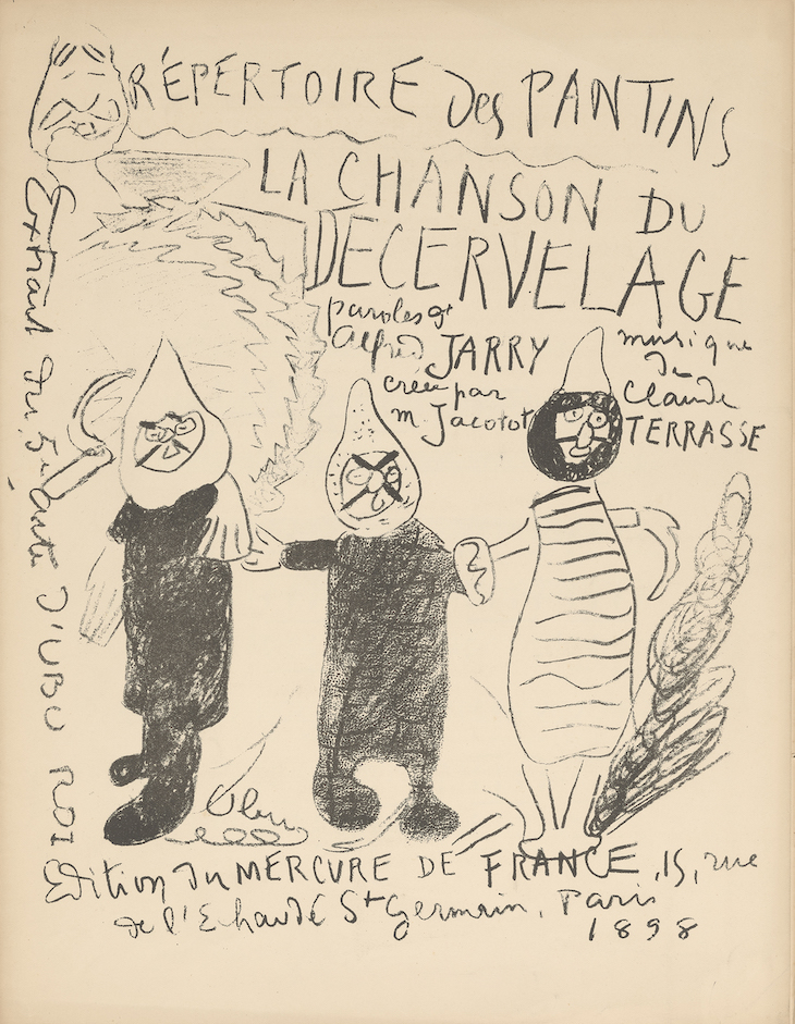 Illustration in Répertoire des Pantins: La chanson du décervelage (Paris: Mercure de France, 1898), Alfred Jarry and Claude Terasse.