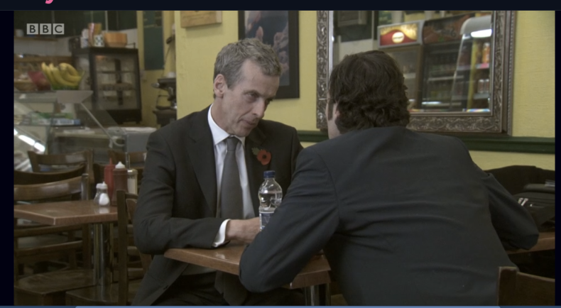 Malcolm Tucker plotting away in PIckles in ‘The Thick of It’