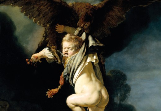 The Abduction of Ganymede (detail; 1635), Rembrandt van Rijn.