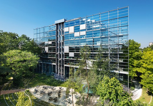 View of the garden of the Fondation Carter – Theatrum Botanicum by Lothar Baumgarten. Photo: Luc Boegly