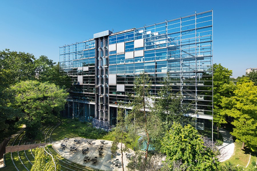 View of the garden of the Fondation Carter – Theatrum Botanicum by Lothar Baumgarten. Photo: Luc Boegly