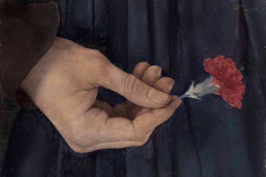 Girl with a Carnation, Fragment of the Right Hand