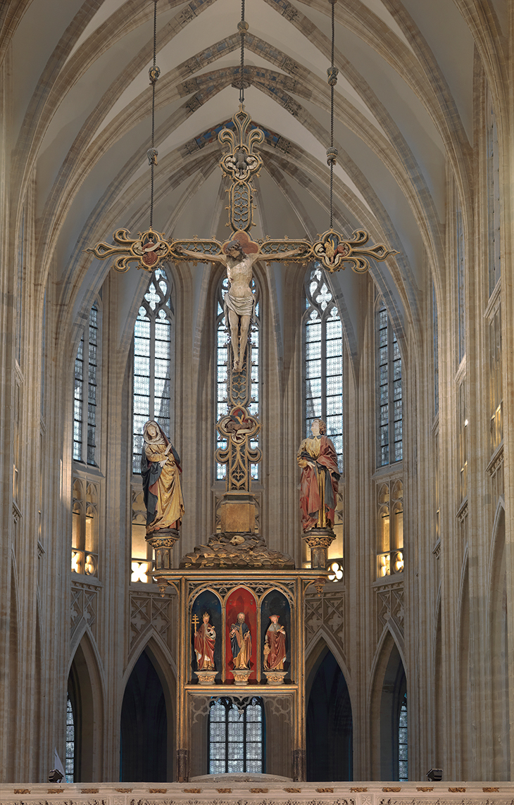 The Triumphal Cross (c. 1495) by Jan Borman (fl. 1479–1520), installed in St Peter's Church in Leuven. Photo: courtesy M Leuven