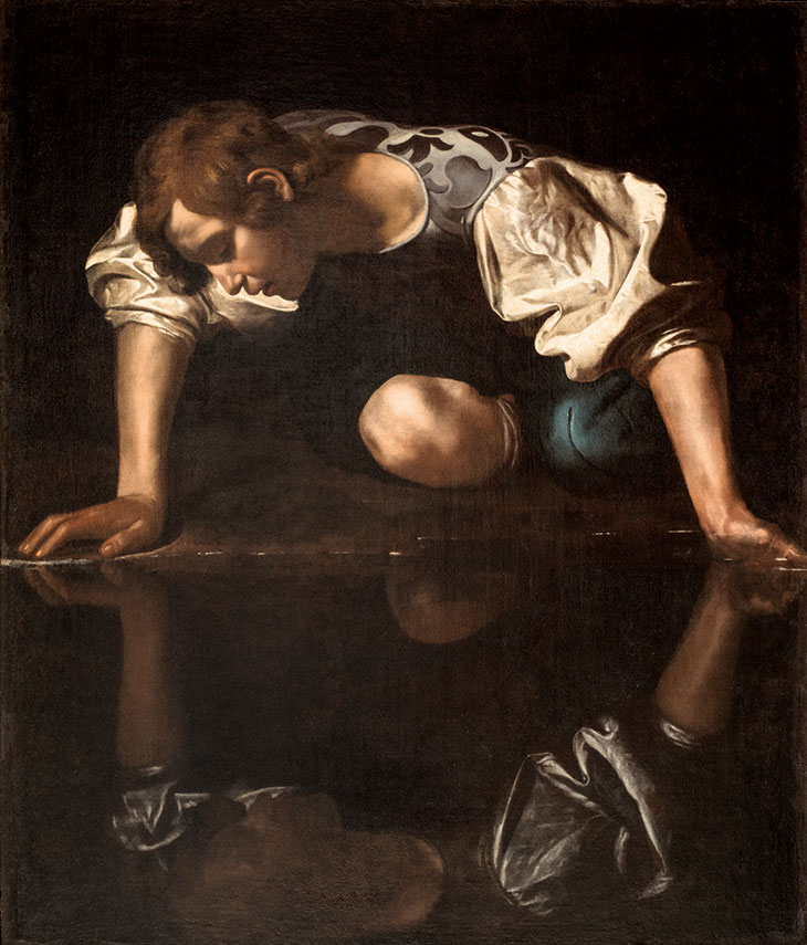 Narcissus (c. 1600), Michelangelo Merisi da Caravaggio.