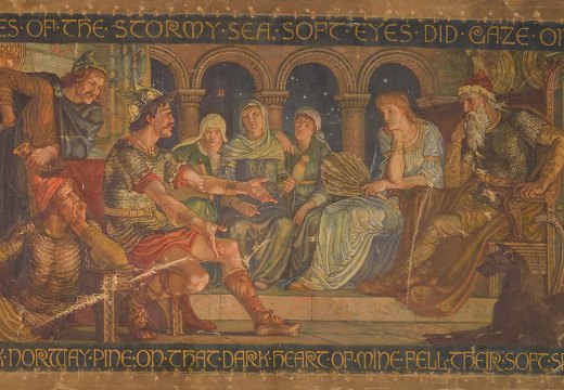 The Skeleton in Armor (detail; 1883), Walter Crane. Musée des Beaux-Arts, Rouen