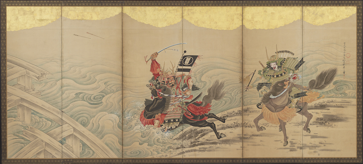 Race at Uji River (c. 1764), Soga Shōhaku.