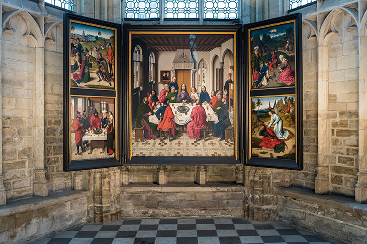 View of The Last Supper (1464–68) by Dieric Bouts (c. 1415–75) in St Peter's Church, Leuven. Photo: Ⓒ Rudi Van Beek; courtesy M Leuven
