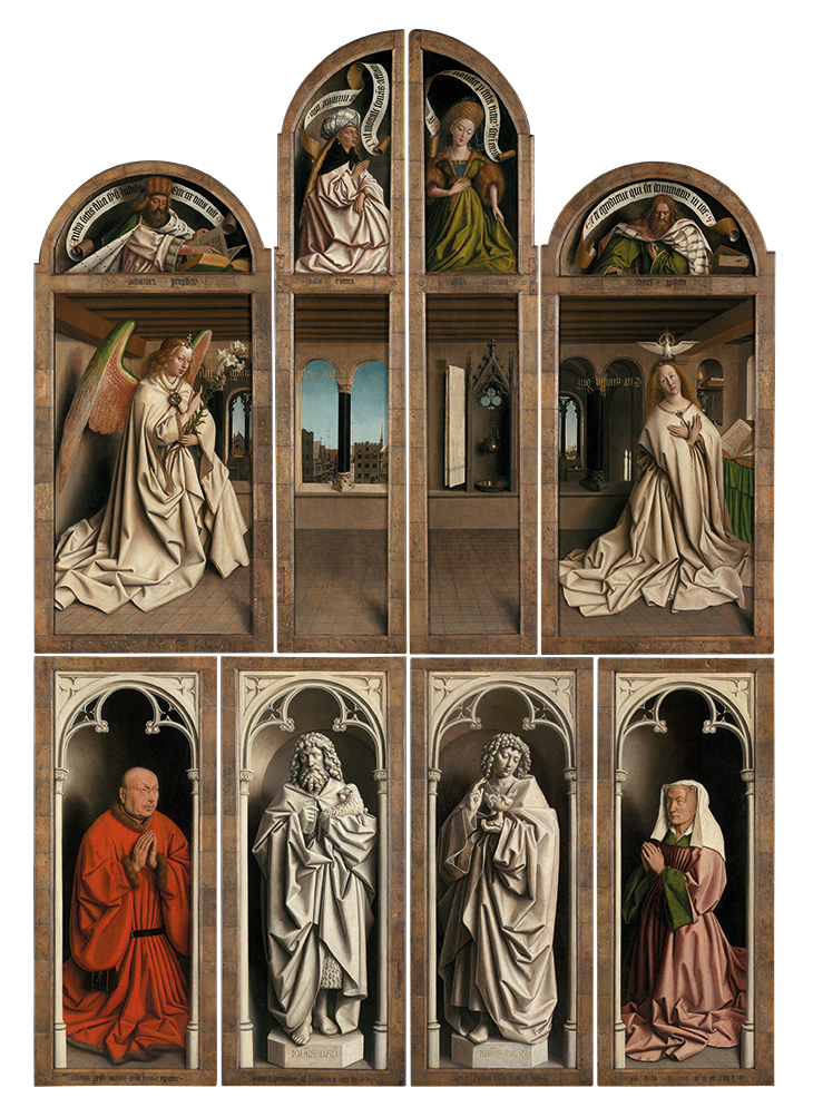 Ghent Altarpiece (exterior; 1432), Jan van Eyck.