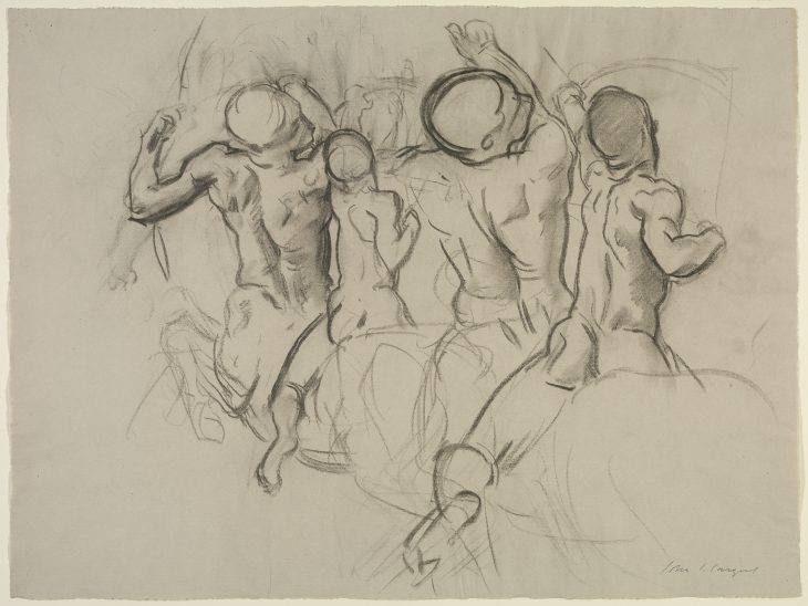 Study for Chiron and Achilles for the Rotunda of the Museum of Fine Arts, Boston, (1916–21) John Singer Sargent. Isabelle Stewart Gardner Museum