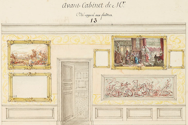 Detail from page 40 of the Catalogue des Tableaux de Mr Julienne (c. 1756), Jean-Baptiste-François de Montullé.
