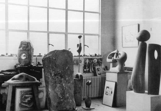 Photo of F.E. McWilliam’s studio in 1939