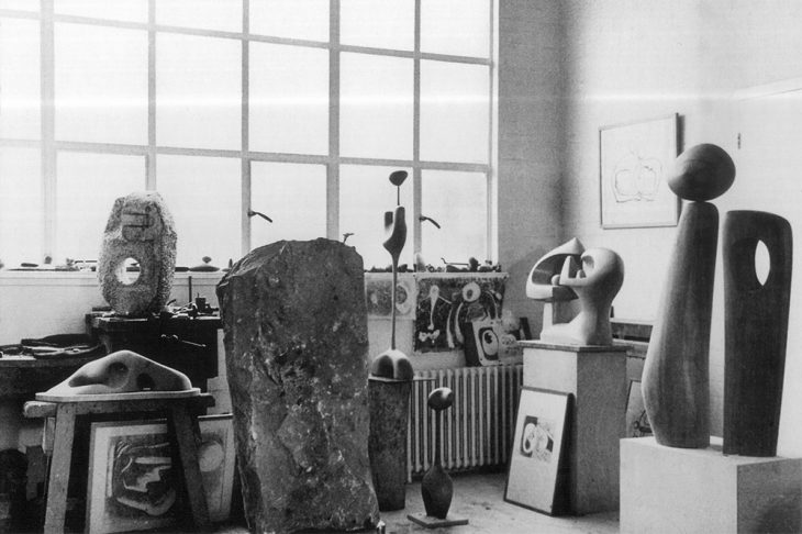 Photo of F.E. McWilliam’s studio in 1939