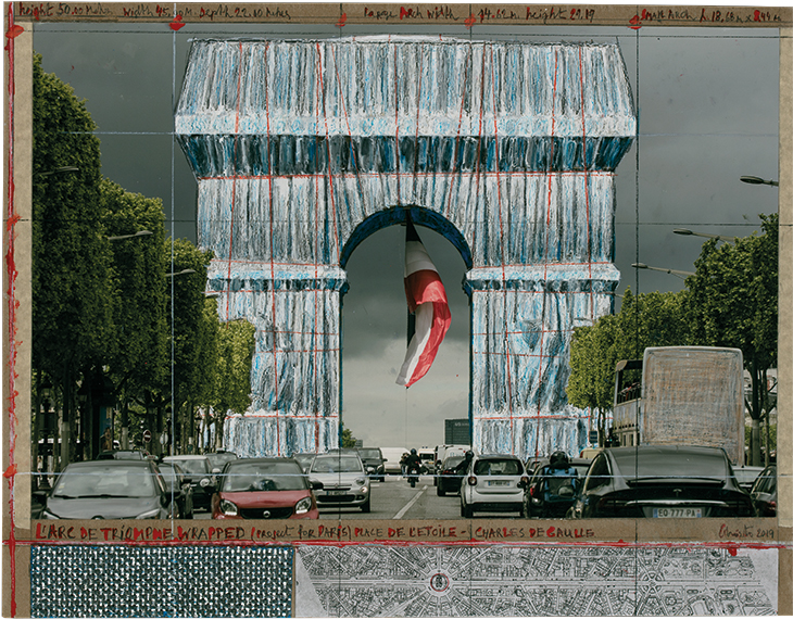 L’Arc de Triomphe (Project for Paris) Place de l’Étoile – Charles de Gaulle (2019), Christo.