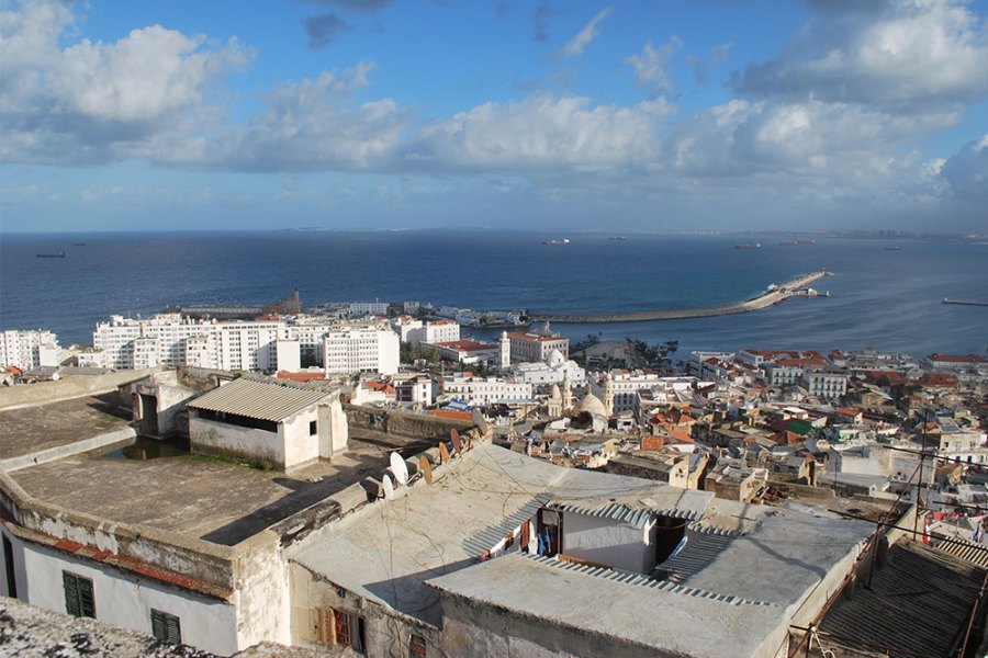 View of the port of Algiers from the Casbah, January 2020. Photo: Layli Faroudi