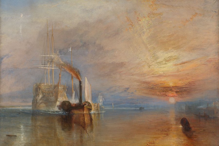 The Fighting Temeraire tugged to her last berth to be broken up, 1838 (1839), J.M.W. Turner.