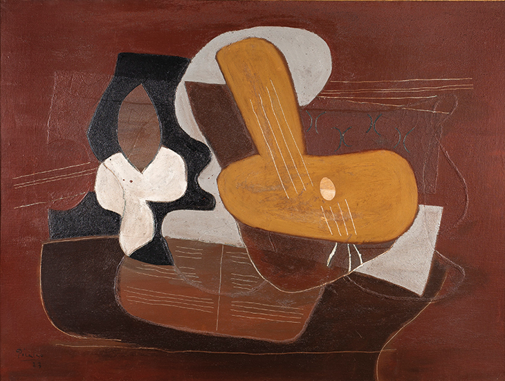 Mandoline et portée de musique (1923), Pablo Picasso. Dickinson, price on application.