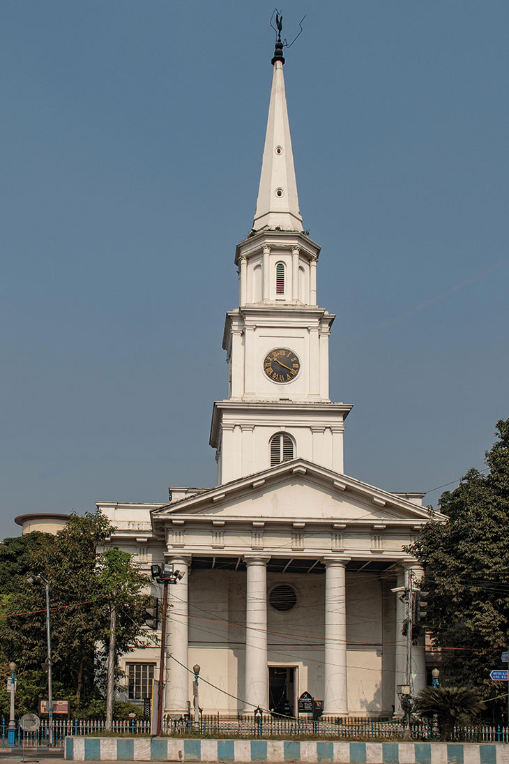 St Andrew’s Church, constructed in 1815–18, on B.B.D. Bagh (formerly Dalhousie Square) in Kolkata, India.
