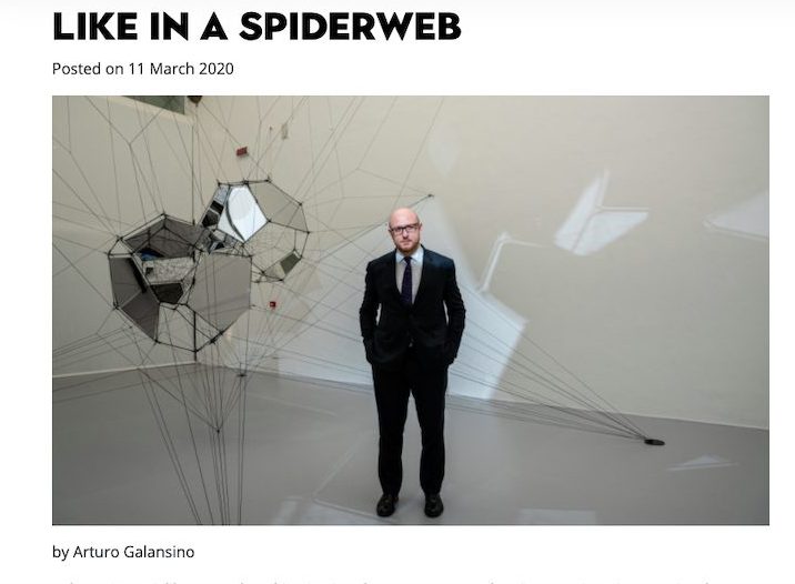 Screenshot of Arturo Galansino’s online essay ‘Like a Spider Web’