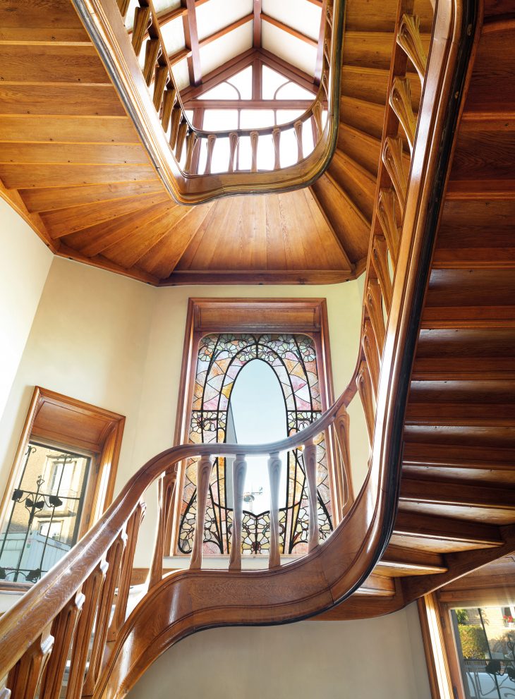 View of the staircase from the ground floor, after restoration. Photo: S. Levaillant; musée de l’École de Nancy