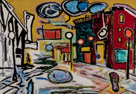 Untitled (Village Street Scene)(1948), Beauford Delaney. Terra Foundation for American Art. © Estate of Beauford Delaney, by permission of Derek L. Spratley, Esquire, Court Appointed Administrator