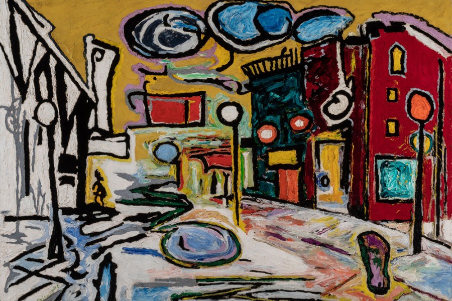 Untitled (Village Street Scene)(1948), Beauford Delaney. Terra Foundation for American Art. © Estate of Beauford Delaney, by permission of Derek L. Spratley, Esquire, Court Appointed Administrator