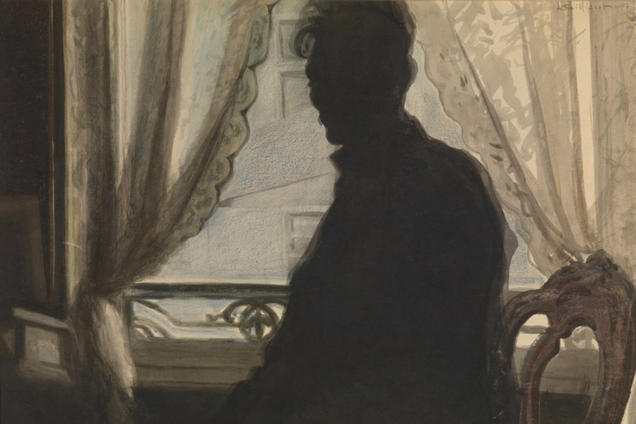 The Silhouette of the Artist (1907), Léon Spilliaert. Museum voor Schone Kunsten, Ghent. Photo: Hugo Maertens