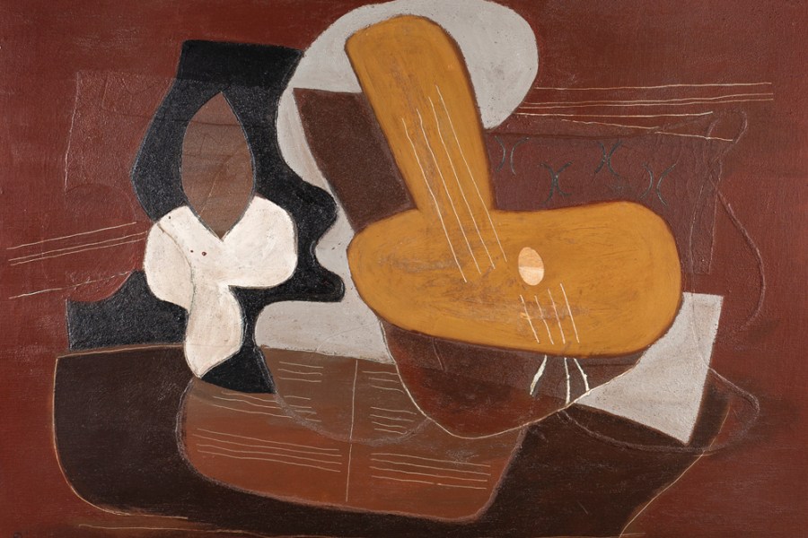 Mandoline et portée de musique (1923), Pablo Picasso. Dickinson, price on application
