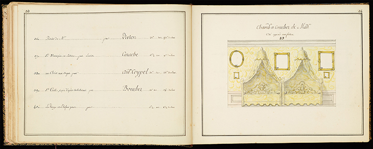 Pages 33–34 of the Catalogue des Tableaux de Mr Julienne (c. 1756), compiled by Jean-Baptiste-François de Montullé. Morgan Library and Museum, New York