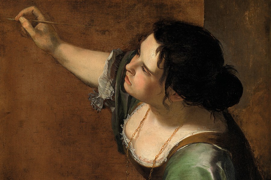 Self-Portrait as the Allegory of Painting (La Pittura) (detail; c. 1638–39), Artemisia Gentileschi.