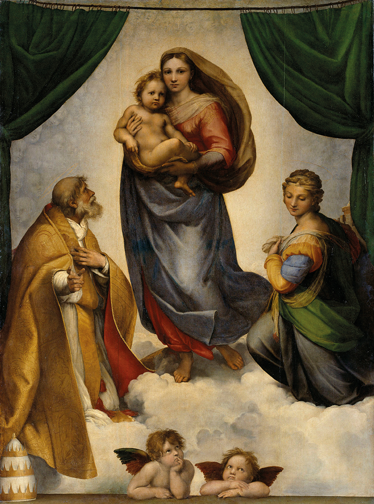 Sistine Madonna 1512), Raphael. Gemäldegalerie Alte Meister, Dresden